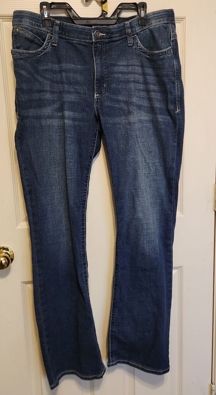 Wrangler Willow Ultimate Riding Jeans Womens 17x34 Davis Bootcut Stretch Denim